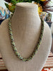 Green Chartreuse Picasso Beaded Necklace - 37"