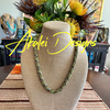 Green Chartreuse Picasso Beaded Necklace - 37"