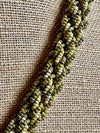 Hawaiian Beaded Necklace Lei Rope- Picasso Finish Blends Green & Yellow (22")