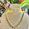 Green Twists & Yellow Daggers Forbidden Island Necklace Lei - 22"