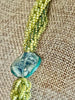 Green w/ Blue Humpback Whale Pendent Necklace  - 39"