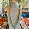 Green w/ Blue Humpback Whale Pendent Necklace  - 39"
