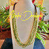 Multi-Color (Green and Picasso) Loose Strands Hawaiian Island Inspired  - 32"