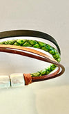 Multi-Cord Leather Bracelet Strong Magnet  - Custom Women or Men