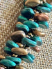 Green with Gold Orchid Lei Necklace - 22"