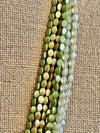 Green, Yellow and White Luster -Hawaiian Forbidden Island Inspired (8- Strands) - 31"