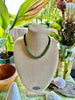 Hawaiian Lei Necklace Green Travertine with Black - 20” to 21"