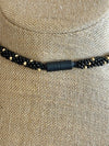 Black with Copper/Red/ Gold Hawaiian Haku Necklace Lei - 24"