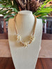 Ivory Lentil Beads Hawaiian Lei Po'o Mini (3 Clusters)  - 19"