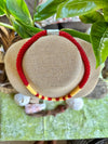 Red and Luminous Yellow "Forbidden Island" Necklace  - 27"