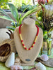 Red and Luminous Yellow "Forbidden Island" Necklace  - 27"