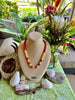 Red and Luminous Yellow "Forbidden Island" Necklace  - 27"