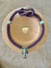 Stunning Lavender with Blue/Green Whale Pendent Glass Beaded Necklace - 32"