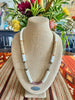 Beige with Pink "Ribbon Inspired" Necklace Lei- 32"