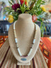 Beige with Pink "Ribbon Inspired" Necklace Lei- 32"