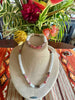 Lt. Cranberry Segmented Dragon Scale  Necklace Lei- 27"