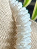 Long White Wedding Orchid Lei Necklace (made with small Rose Petal Beads)  - 29"
