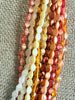 Multi-Color Topaz and Cream Loose 12-Strands Hawaiian Island Inspired  - 36"