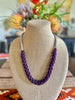 Magenta Lined Edo Blended Necklace Lei - 27"