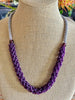 Magenta Lined Edo Blended Necklace Lei - 27"