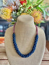 Mixed Berries Magenta & Blue Edo Blended Necklace Lei - 26"