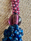 Mixed Berries Magenta & Blue Edo Blended Necklace Lei - 26"