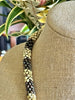Metallic Brown with Yellow Picasso Dragon Scales Necklace  - 30"