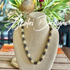 Metallic Brown with Yellow Picasso Dragon Scales Necklace  - 30"