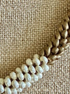 Matte Brown Dragon Scales w/ Baroque Beads  Necklace  - 34"