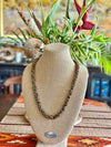 Matte Metallic Brown Dragon Scales Beaded Kumihimo Lei  - 30"-32"