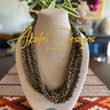 Matte Metallic Brown Dragon Scales Beaded Kumihimo Lei  - 30"-32"