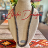 Matte Raspberry Brown Metallic Dragon Scales Necklace Lei & Bracelet- 37"