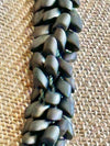 Matte Olive Green Dragon Scales "Kane" Necklace with Bracelet - 36"