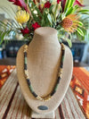 Matte Olive Green, Topaz with Yellow Picasso Segmented Dragon Scale  - 33"