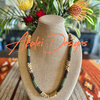 Matte Olive Green, Topaz with Yellow Picasso Segmented Dragon Scale  - 33"