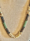 Matte Olive Green, Topaz with Yellow Picasso Segmented Dragon Scale  - 33"