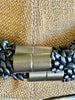 Midnight Grey Metallic Dragon Scales Lei - (31-33")