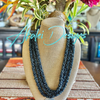 Midnight Grey Metallic Dragon Scales Lei - (31-33")