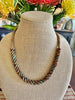 Picasso Lentil Glass Beads Forbidden Island Style - 24"