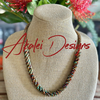 Picasso Lentil Glass Beads Forbidden Island Style - 24"