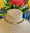 Picasso Lentil Glass Beads Forbidden Island Style - 24"
