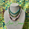 Green Twists & Yellow Daggers Forbidden Island Necklace Lei - 22"