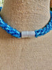 Hawaiian Beaded Oimatsu Necklace Lei - Ocean Blues  (26")