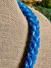 Hawaiian Beaded Necklace Lei - Ocean Blues  (26")