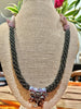 Stunning Octopus Pendent (Garnet, Green, Pink and Gray) Beaded Necklace  - 36"