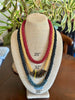 Blue Rainbow Orchid Lei - Long Rose Petal Orchid Lei Necklace - 28"