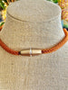 Orange Jonquil  Edo Blended Necklace Lei - 26"