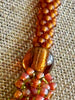Orange Jonquil  Edo Blended Necklace Lei - 26"