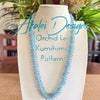 Kumihimo Pattern -"Glass Beaded Hawaiian Orchid Lei" PDF (Marudai or Disk)