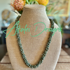 Matte Green Patina Metallic Dragon Scales Lei - 30"